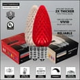 thumbnail image 6 of Wintergreen Lighting C9 Red & Warm White OptiCore Faceted LED Christmas Pathway Light Kit, 100 Lights, 12" Spacing, Green Wire, 100 ft, 6 of 8