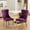 Purple, variant on Modern Velvet Dining Chair , 2 - Purple With Stainless Steel Chromed Legs And Fine Ornamental Details High Upholstered Of Plating Nailhead Trim