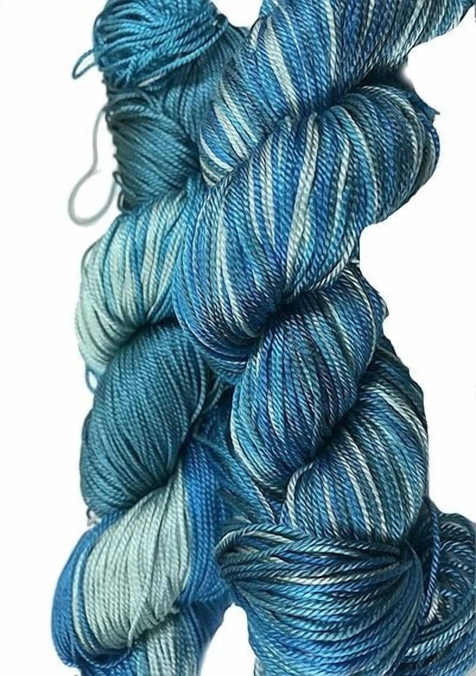 Knitsilk 3 Ply 100% Mulberry Silk Lace Weight Yarn | Perfect for Knitting & Crocheting and Weaving | Fine Quality Silk Yarn for Luxurious Creating Projects.(50Gm–260Yards, Sky Blue (Pack of 1)