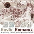 thumbnail image 4 of Linen Valance Curtain Fall Decor Farmhouse Red Floral Window Valance for Bedroom, 16 Inch French Country Flower Small Drapes for Kitchen Light Filtering Window Treatments Rod Pocket 1 Panel, 4 of 8