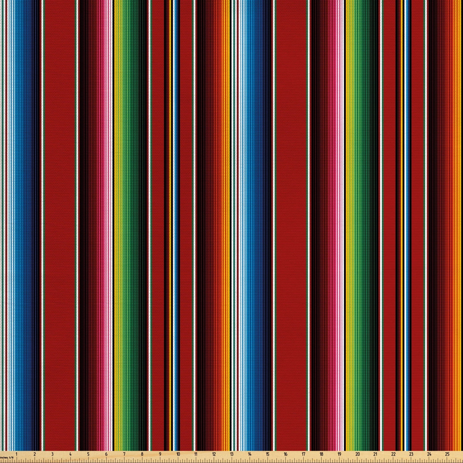 Cinco de Mayo Fabric by The Yard, Mexican Serape Colorful Stripes