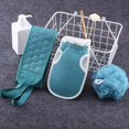 thumbnail image 3 of 3Pcs Set Bath Towel Thickened Bath Rub Back Towel Bath Ball Flower Mud Strip, 3 of 9