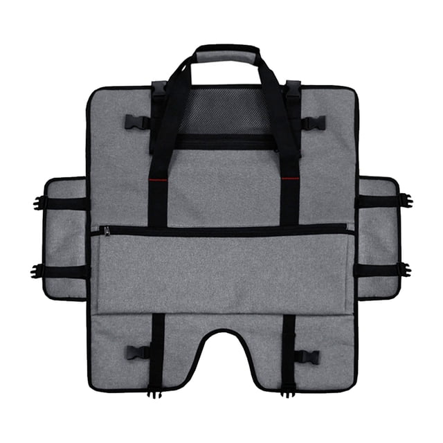 Seitruly Estuche de transporte de pantalla de computadora portátil de tela esmerilada Bolsa de almacenamiento de cable de alimentación Carpetas de archivos Gris