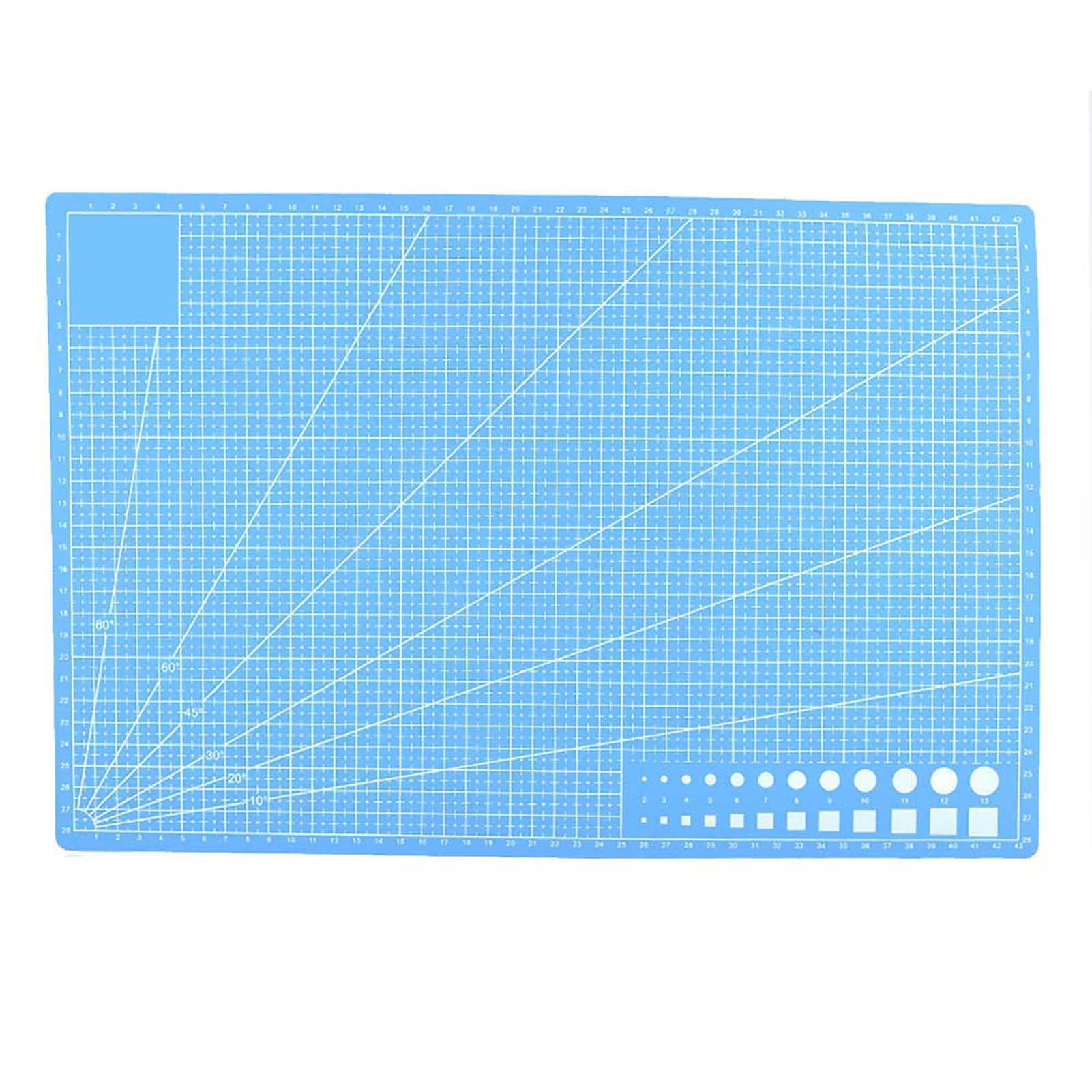 A3 Grid Lines PVC Cutting Mat Self Healing Paper Leather Fabric Cutting Board(Blue)