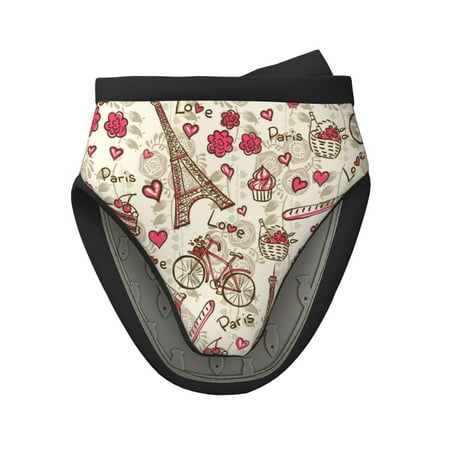 

Tebeau Paris Vintage Print Short Oven Mitts Heat Resistant Silicone Kitchen Mini Oven Mitts Non-Slip Grip Surfaces and Hanging Loop Gloves