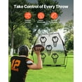 thumbnail image 2 of VEVOR 7 x 7 ft Football Trainer Throwing Net, Training Throwing Target Practice Net with 5 Target Pockets, Knotless Net Includes Straps and Portable Carry Case, Improve QB Throwing Accuracy, Black, 2 of 9
