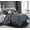Gray-3, variant on Lanco Cavalier 7 Piece Comforter Set White/Grey Silver, Bed Size Queen, Fill Polyester, Solid Color