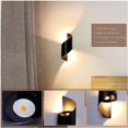 thumbnail image 2 of (Negro) Lámpara de pared exterior LED Lámpara de pared exterior de aluminio moderna impermeable Luz exterior para patio Jardín Terraza cerca de la pared Patio Villa Pasillo Luz cálida, 2 of 5