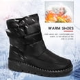 thumbnail image 4 of Botas para clima frío para mujer impermeables resistentes al viento con gancho y bucle para viajes al aire libre, 4 of 9