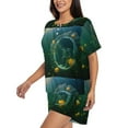 thumbnail image 2 of Picia Jelly Fish Pajamas Sets for Women Soft Short-Sleeved Pjs with Lounge Shorts Two Piece Sleepwear-4X-Large, 2 of 9