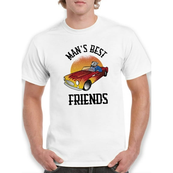 The Man's Best Friends T-Shirt Men -Smartprints Designs, Male 4X-Large