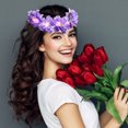 thumbnail image 4 of Bangcool Wedding Flower Crown Light up Peony Floral Crown Flower Headband Photo Prop, 4 of 6