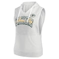 thumbnail image 2 of Women's Fanatics Oatmeal Green Bay Packers Lounge Script Sleeveless V-Neck Pullover Hoodie, 2 of 3