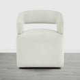 thumbnail image 6 of Spruce & Spring Upholstered Dining Chair with Open Back and Hidden Casters, Single, Ivory, 6 of 11