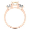 thumbnail image 4 of Three-Stone Engagement Ring for Women - 4ct Natural Morganite in 14K Rose Gold Promise Ring, 4 of 6