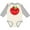 Natural and Heather, variant on Inktastic Smiling Apple Boys or Girls Long Sleeve Baby Bodysuit