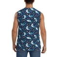thumbnail image 4 of Goofa Sea Sharks Printed Men's Sleeveless T-Shirt - Athletic Gym Workout Tank Top for Men - Moisture-Wicking, UPF 30+ Quick-Dry Muscle Tee-Large, 4 of 8