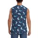 thumbnail image 4 of Fotbe Sea Sharks Men's Camiseta sin Mangas Estampada para Hombres, Playera Casual para Gimnasio, Entrenamiento, Playa-Small, 4 of 7