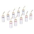 thumbnail image 5 of Conectores de cable de altavoz chapados en oro de 24K, profesionales, tipo aguja, conector Banana, para cine en casa, 10 Uds., 5 of 5