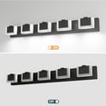 thumbnail image 6 of Modern Black Vanity Light  LED Bathroom Wall Fixture  5 Lights  6000K  Over Mirror, 6 of 6
