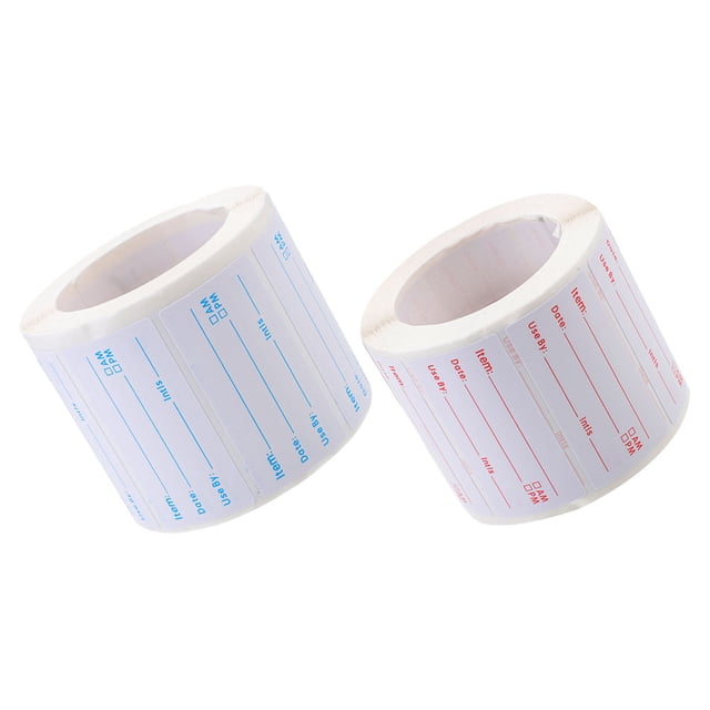 HAMPPLIES Removable Food Labels for Decoration, Raflacoat SelfAdhesive Stickers in Assorted Colors, 2 Rolls
