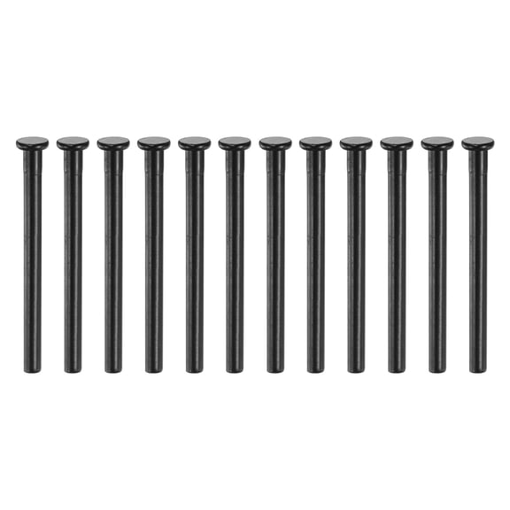 Uxcell 12 Pack Door Hinge Pins, 3 Inch Removable Interior Door Security Hinges Pin Screws Replacement Closing Pins Closer for Repair Residential Wood Door Parts, Matte Black