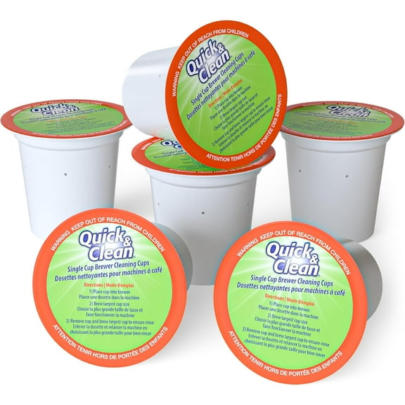 [6-Pack] Keurig Cleaning Pods - K Cup Cleaner Pod For Keurig - 2.0 Coffee Machine Compatible, Removes Stains, Non-Toxic and Eco-Friendly