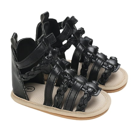 

Gureui Kids Baby Girls First Walking Flat Sandals Non Slip Soft Sole Middle Tube Summer Breathable Sandals