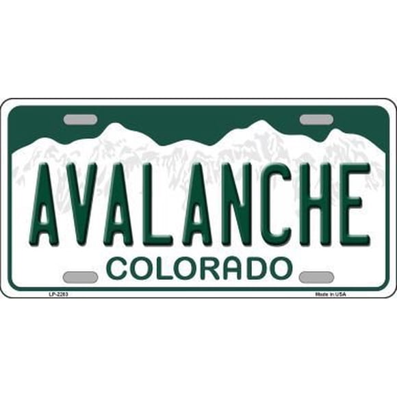 Avalanche Colorado State Novelty Metal License Plate Tag LP-2283