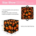thumbnail image 2 of RATGDN Collapsible Fabric Cube Storage Bin with Double Handles for Living Room Bedroom Office Black - Orange Juice Fruit, 2 of 7