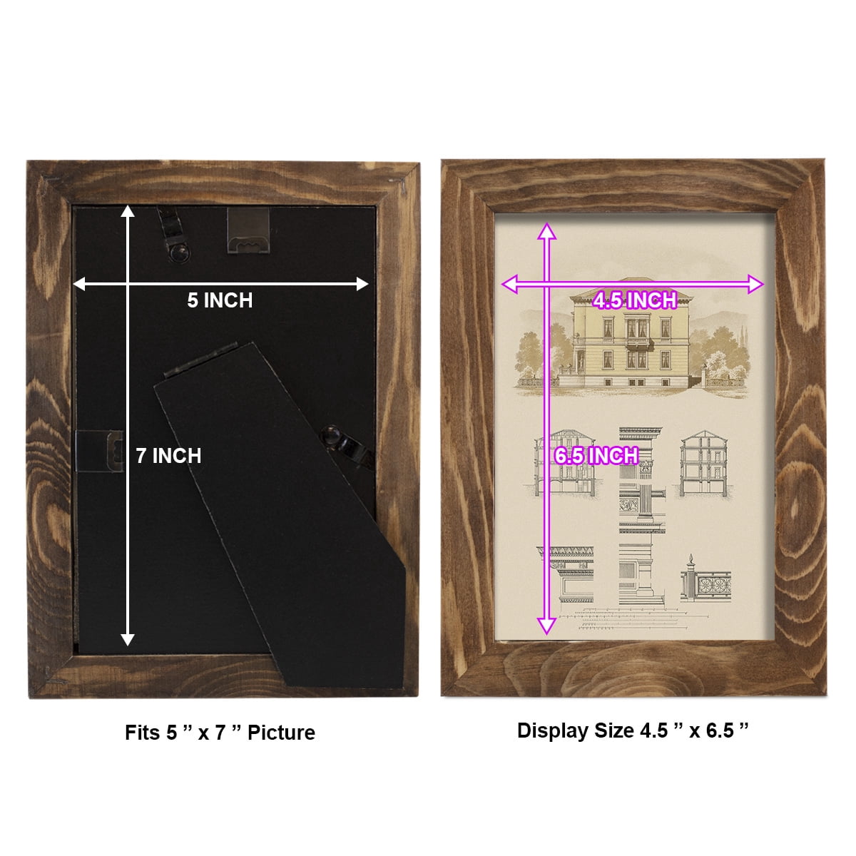 Estate and Plan II -Framed Print w/glass-Walnut