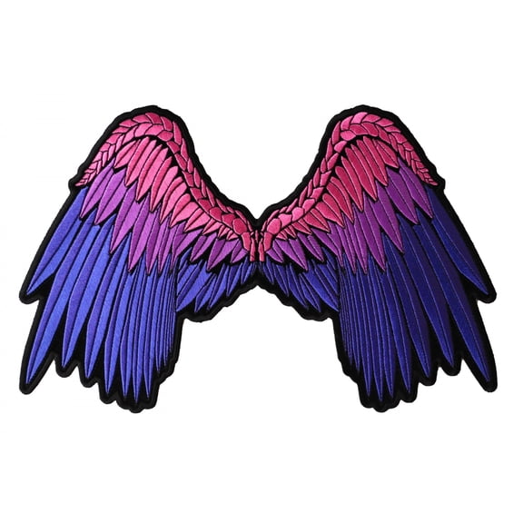 Pink Angel Wings Patch, Large Back Patches for Jackets and Vests
