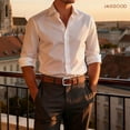 thumbnail image 3 of JASGOOD Men's Full Grain Leather Belt, 1.4" Wide Leather Belt with Scratch-Resistant Pin Buckle for Jeans & Khakis, 3 of 7
