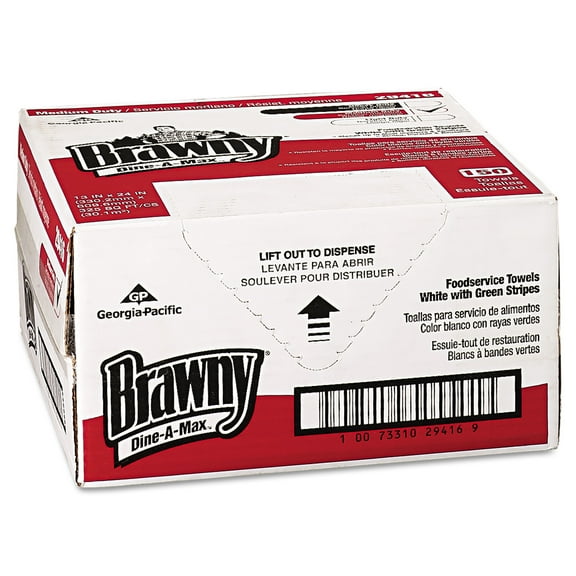 Brawny Dixie H700 Folded Paper Towels, Green, 150 Sheets