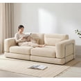 thumbnail image 1 of Sofá Cama Doble 180cm con Espuma Viscoelástica - Sofá Modular Convertible 2 Plazas, Diseño Compacto para Salón, Beige, 1 of 8