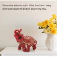 thumbnail image 2 of Figura decorativa de Feng Shui para la riqueza: estatua de elefante de resina con vestimenta ceremonial para la buena suerte y la prosperidad, adorno decorativo para el hogar, la oficina o la e, 2 of 6