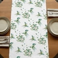 thumbnail image 5 of Table Runners 72 Inches Long Dress Scarves, Summer Botanical Farmhouse Kitchen/Dining Table Runner, Coffee Tablerunners, Green Spring Floral Birds Watercolor 13x72 Inch, 5 of 9