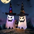 thumbnail image 3 of Mistaha 1PC Halloween Witch Hat Hanging Light Ghost Wizard Hat Shaped LED Ghost Lamp Battery-Powered, 3 of 8