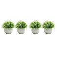 thumbnail image 2 of Guardoinrt 2piece Potted Simulation Plants Adding Beauty And Style To Any Setting Durable Pot Bonsai Ornament Clear white 2Set, 2 of 6