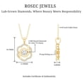 thumbnail image 4 of Rosec Jewels Lab Created Diamond Flower Necklace Pendant, with Chain - Ready to Gift for Birthday, 14K Yellow Gold, 4 of 6