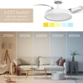 thumbnail image 6 of Loft 41in 3-Blade Smart Fandelier Semi-Flush Mount 2700K-6000K CCT Tunable Range LED Light Kit with Remote Control in White Works with iOS or Android App, 6 of 10