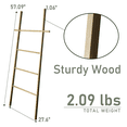 thumbnail image 2 of Fionafurn Blanket Ladder, 5.5FT Wooden Blanket Quil Holder Farmhouse，for shower room,Nature, 2 of 8