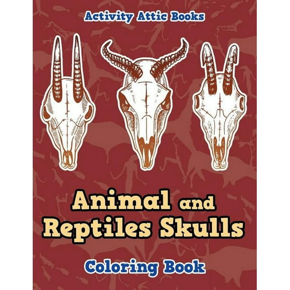 Animal and Reptiles Skulls Coloring Book, (Paperback)