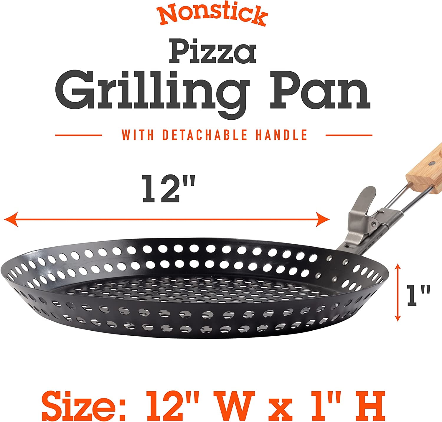 Pizza Grill Pan, Perforated 12-inch Aluminum (2-pack) – Backyard Life Gear