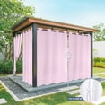 thumbnail image 6 of Pure Pink Outdoor Curtains for Patio Waterproof, Windproof Privacy Curtains with Weighted Bottom, Simple Solid Color Outside Drapes for Picnic Garage Backyard Cabana 54"x108" 2 Panel, 6 of 8