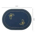 thumbnail image 6 of REGALWOVEN Rustic Oval Placemats Set of 4 Cotton Linen Placemats for Dining Table Decor Washable Kitchen Table Mat Wipe Clean Navy Blue 17.7x12.6inch, 6 of 6