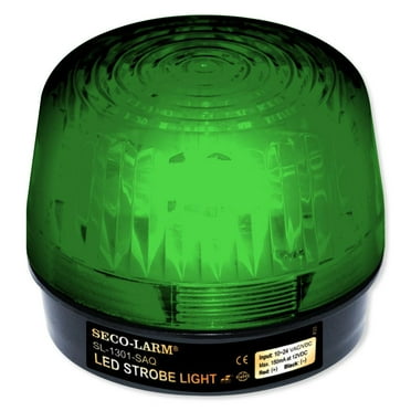Seco-Larm Enforcer LED Strobe Light, Green Lens (SL-1301-BAQ/G)