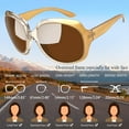 thumbnail image 5 of Joopin Polarized Sunglasses Womens Trendy Oversized Large Driving Sun Glasses Ladies UV Protective Big Sunnies Shades (Brown), 5 of 6