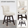 thumbnail image 3 of Dycanpo 26" Swivel Bar Stools Set of 4 with Back & Footrest, Counter Stools for Kitchen ,White-Faux Leather, 3 of 11