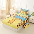 thumbnail image 2 of Erosebridal Light Blue Dripping Baseball Stitch & Waffle Letter T Graphic Twin Sheet Sets 3pcs, Alphabet Graphic Bedding for Boys And Girls Kids,Breathable Home Decor, 2 of 5